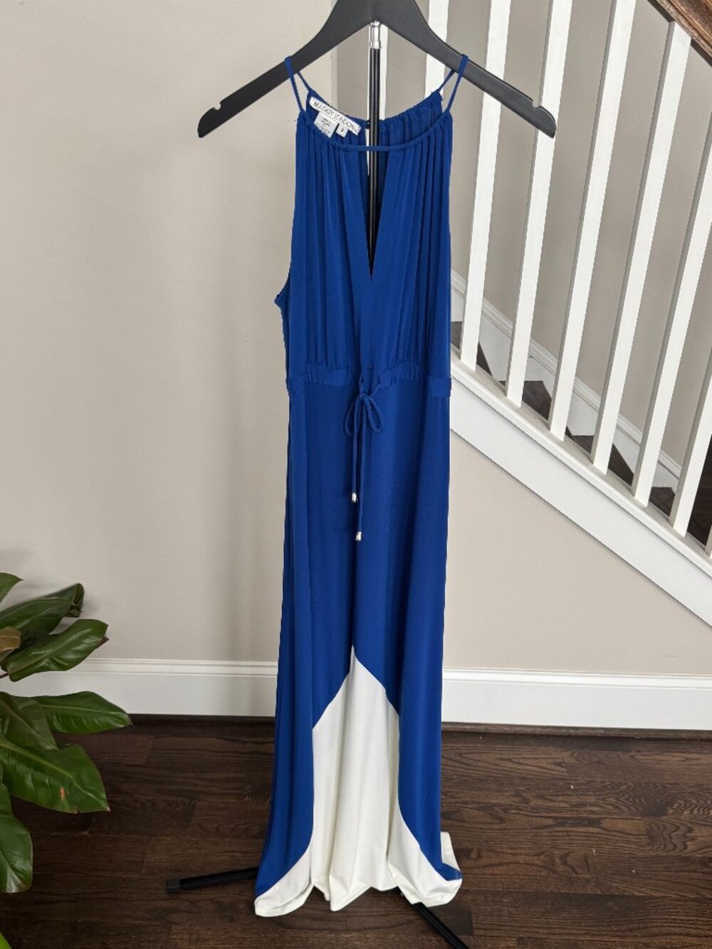 Blue and White Maxi Dress Size 8